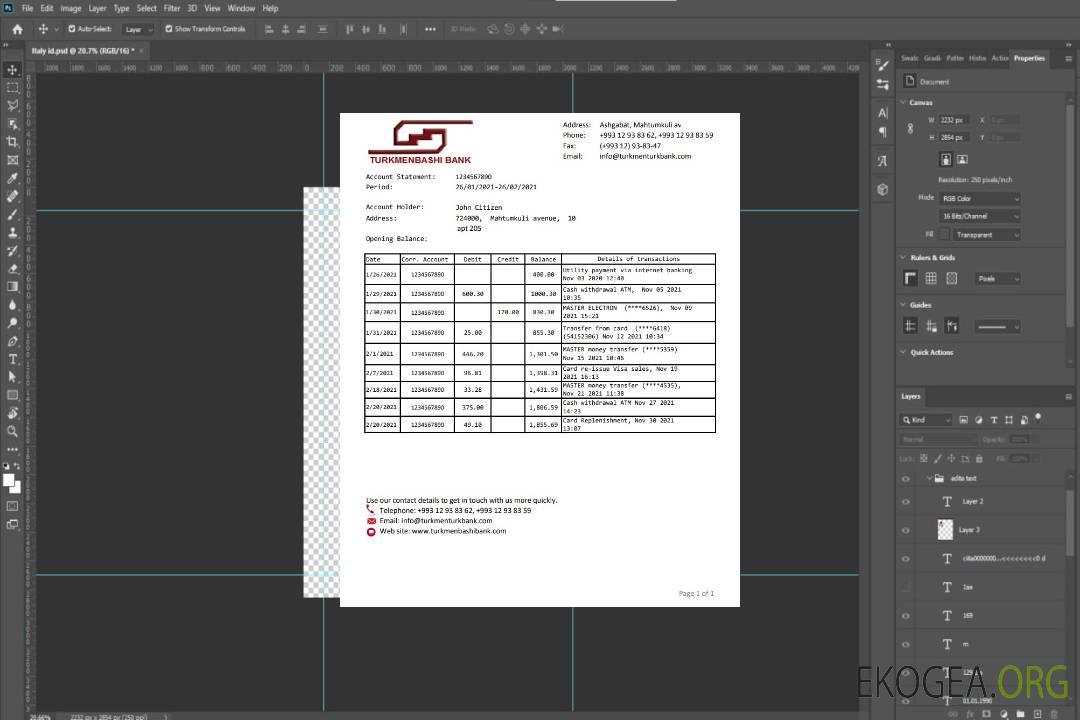 Turkménistan Turkmenbashi banque excel pdf template